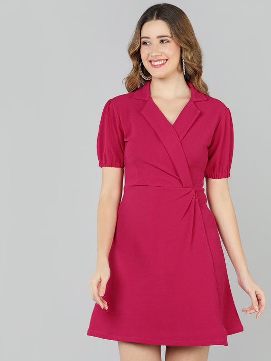 Golden Kite knotch collar wrap dress