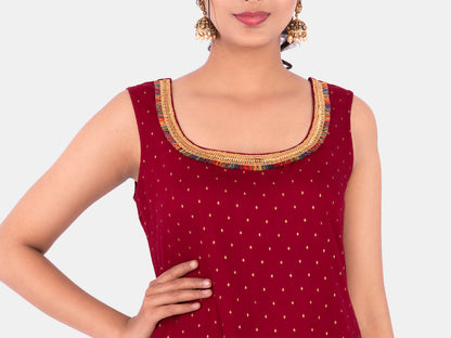 Golden kite Women's Rayon Solid Key Hole Neck Full Length Kurti Palazao and Dupatta Set With Embellished Lace Detail