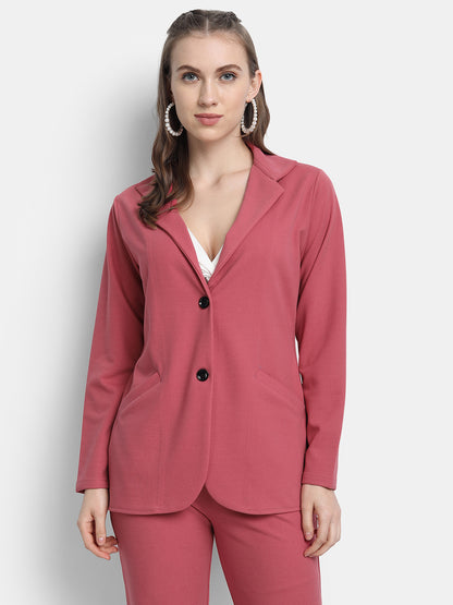 Golden Kite Women Black Solid Single-Breasted Formal Classic Blazer .