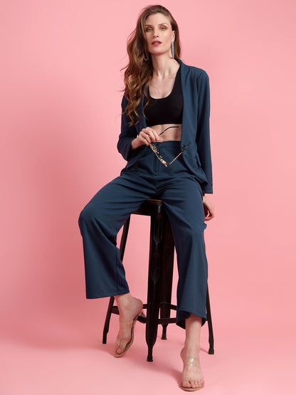 Golden Kite Women Black Solid Single-Breasted 2-Piece Suit