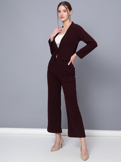 Golden Kite Women Black Solid Single-Breasted 2-Piece Suit