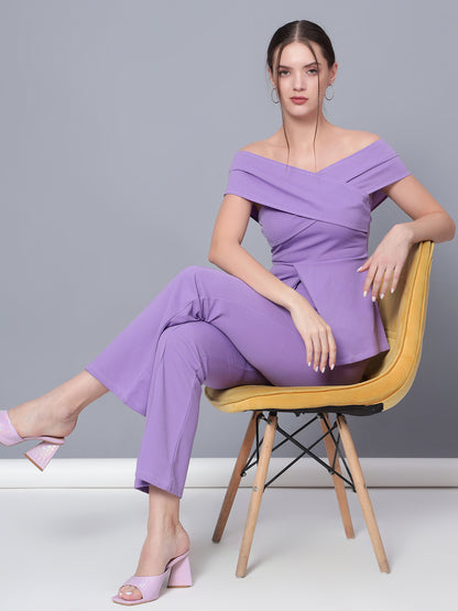 Golden Kite Black Women Solid Stylish Off Shoulder Co-Ords