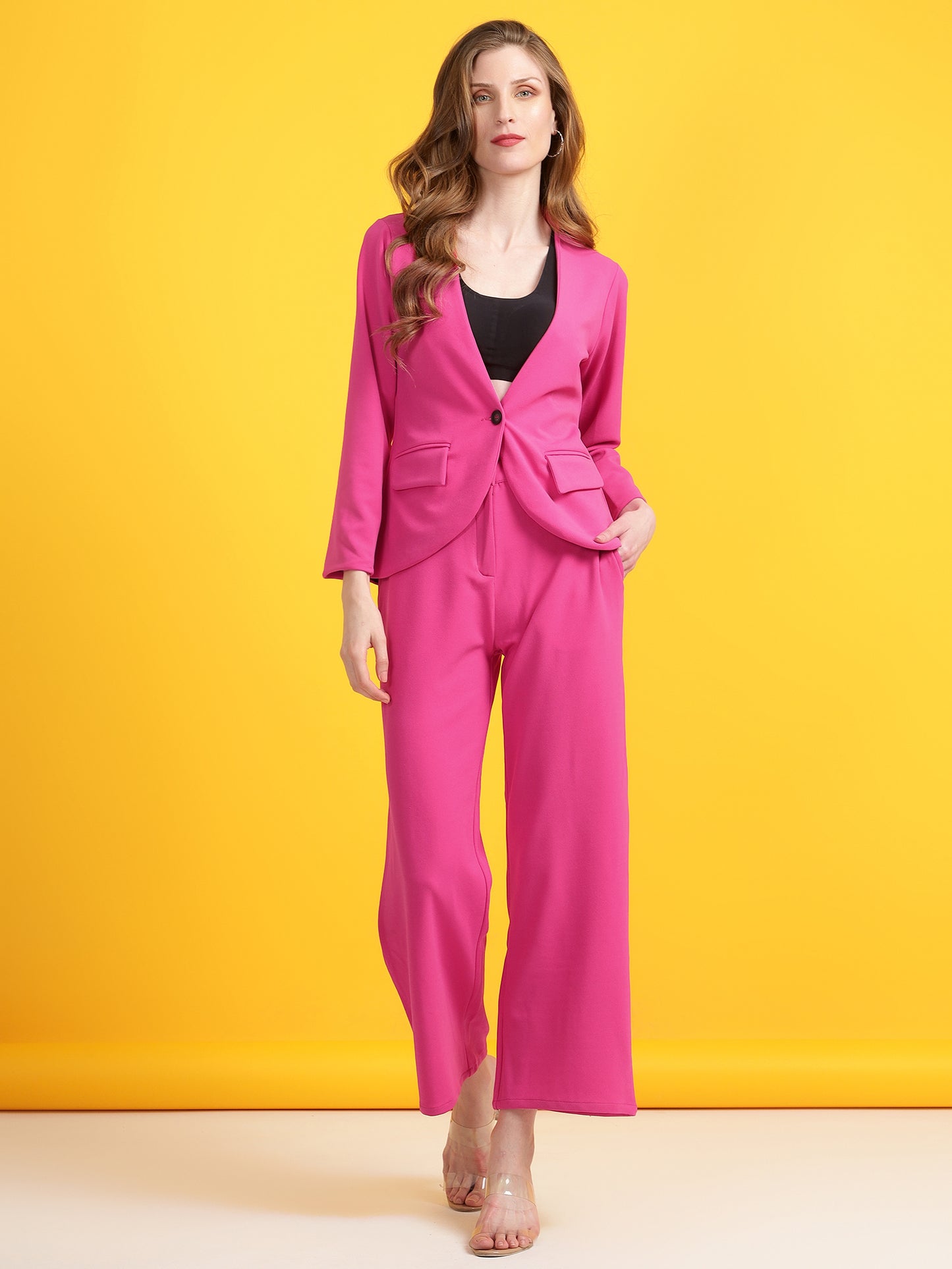 Golden Kite Women Black Solid Single-Breasted 2-Piece Suit