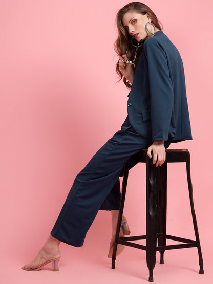 Golden Kite Women Black Solid Single-Breasted 2-Piece Suit