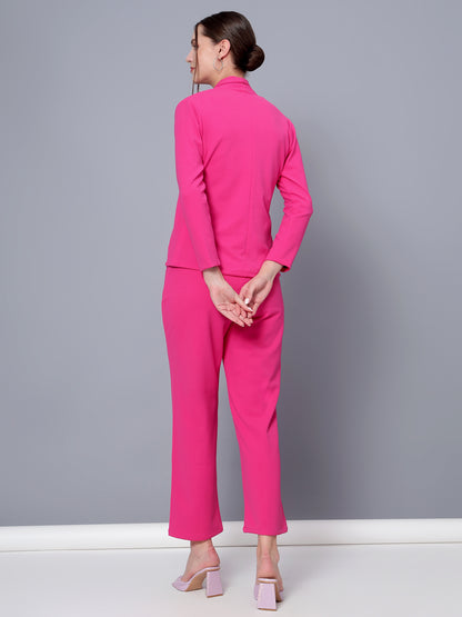 Golden Kite Black Women Solid Regular Fit Single Breasted 2-Piece Suit