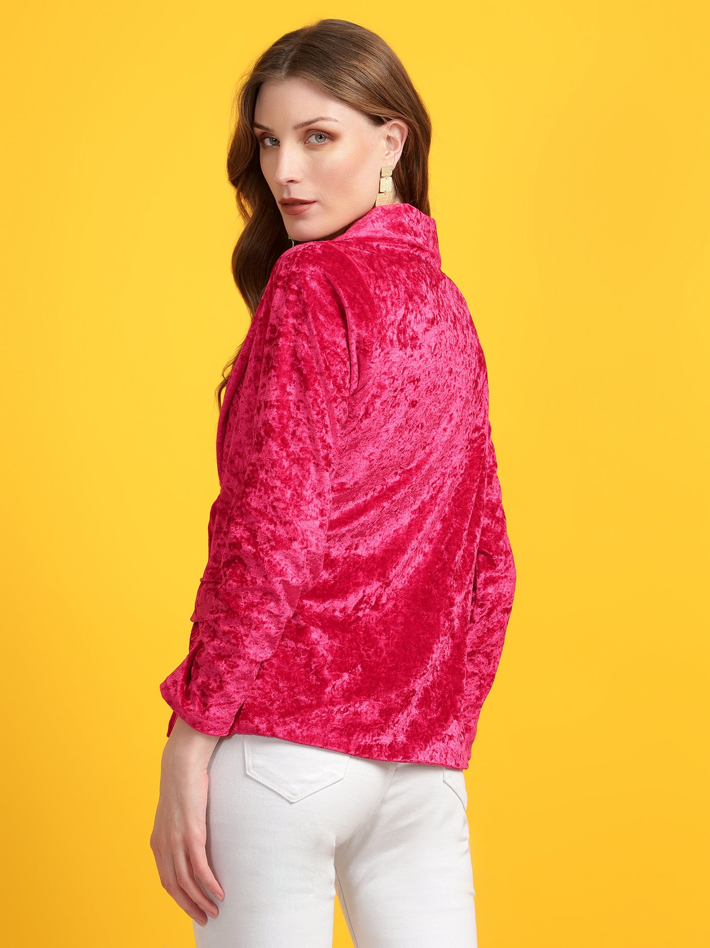 Golden Kite Black Solid Women Double-Breasted Blazer