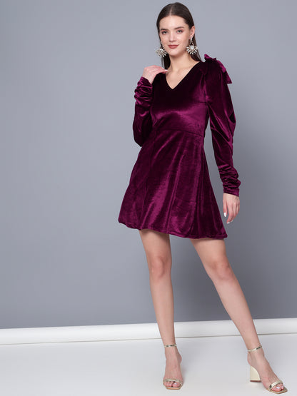 Golden Kite Black Solid A-line Midi Dress ,Cowl sleeve Detail