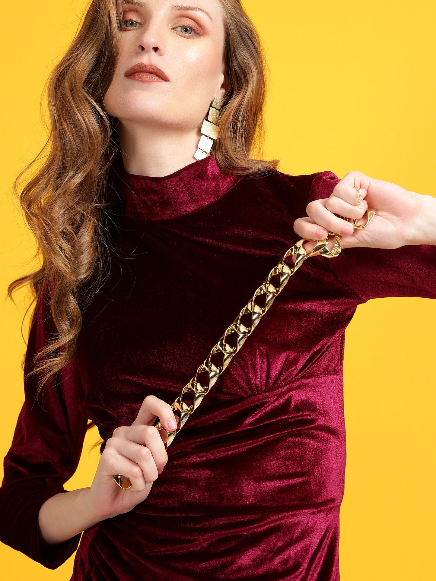 Golden Kite Black Solid Wrap Maxi Dress