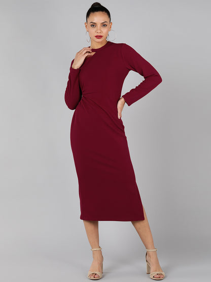 Golden Kite cut-out side slit midi dress