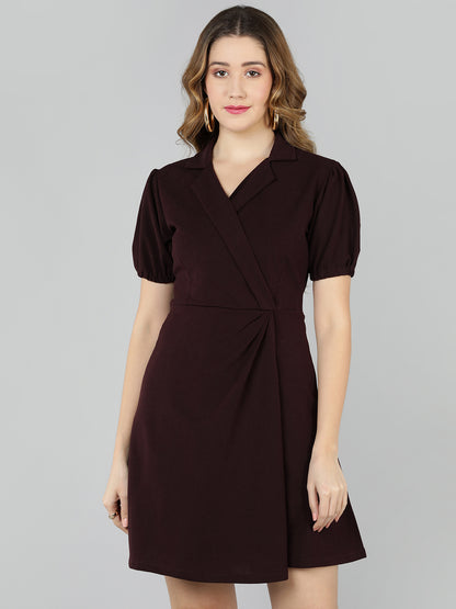 Golden Kite knotch collar wrap dress