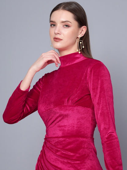 Golden Kite Black Solid Wrap Maxi Dress