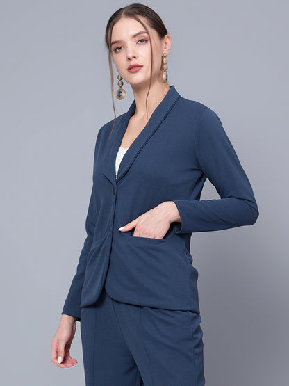 Golden Kite Black
Women Solid Regular Fit Single Breasted Shawl Collar Blazer