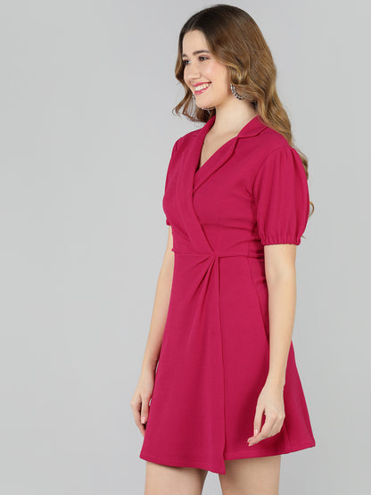 Golden Kite knotch collar wrap dress