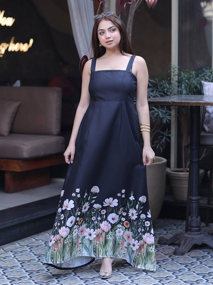 Golden Kite Shoulder Strap Maxi Dress