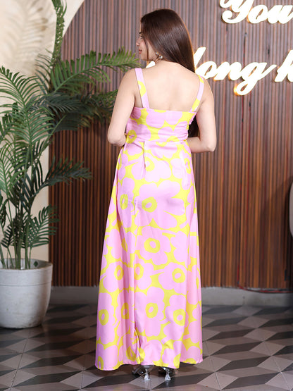 Golden Kite Shoulder Strap Maxi Dress