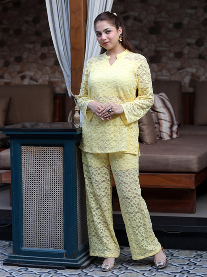 Golden Kite Women Stretch Lace Co-Ord Set