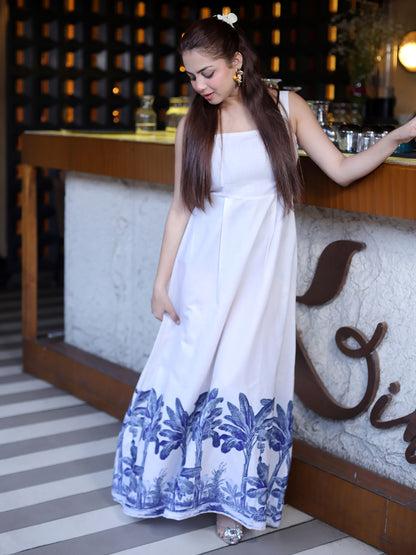 Golden Kite Shoulder Strap Maxi Dress