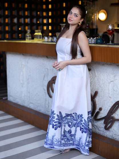 Golden Kite Shoulder Strap Maxi Dress