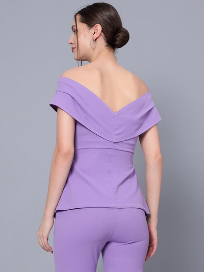 Golden Kite Black Women Solid Stylish Off Shoulder Top