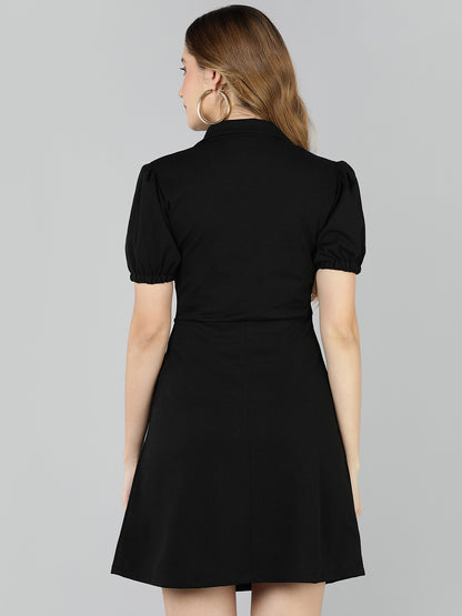 Golden Kite knotch collar wrap dress