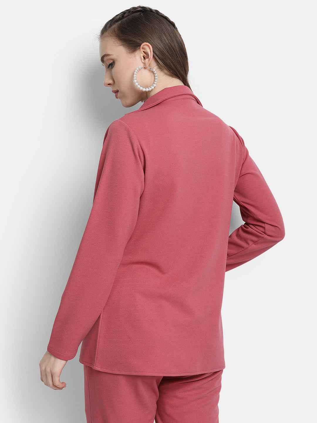 Golden Kite Women Black Solid Single-Breasted Formal Classic Blazer .