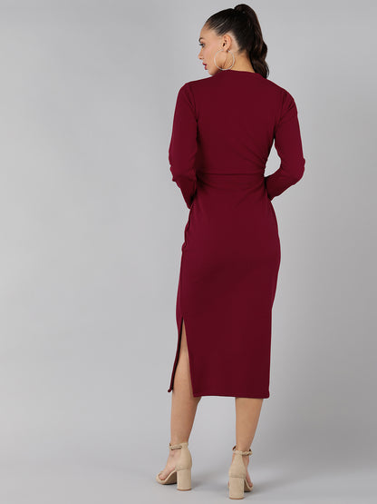 Golden Kite cut-out side slit midi dress