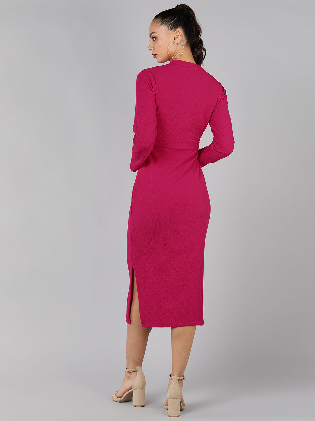 Golden Kite cut-out side slit midi dress