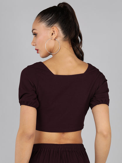 Golden Kite Women Solid Green Sweetheart Neck Front rouching Detail