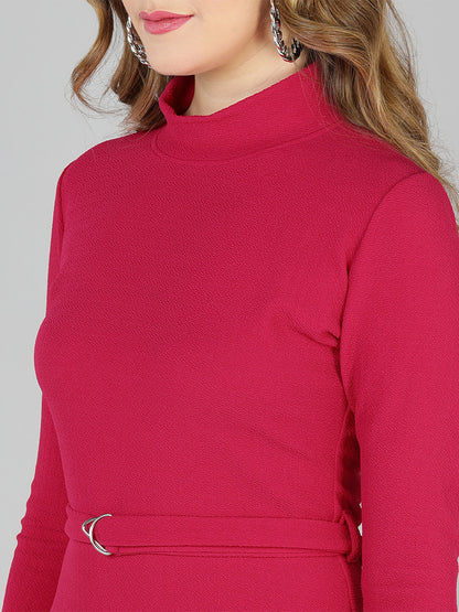 Golden Kite round neck side slit maxi dress