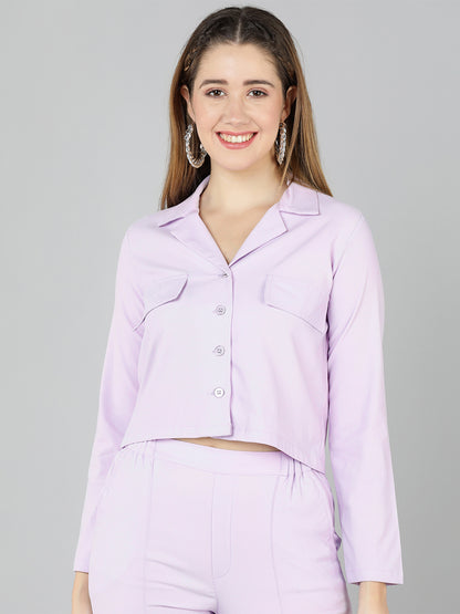 Golden Kite Women Solid Green Knotch Collar  Top,Has a front Button detail