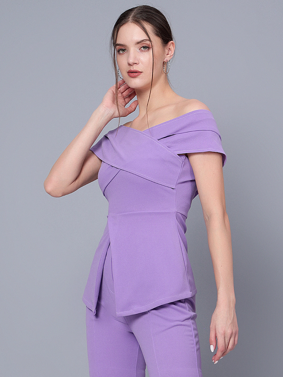 Golden Kite Black Women Solid Stylish Off Shoulder Top