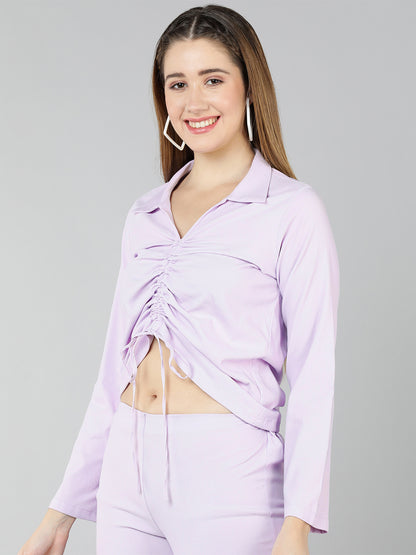 Golden Kite Green Shirt Style Top , Has a front drawstring detail