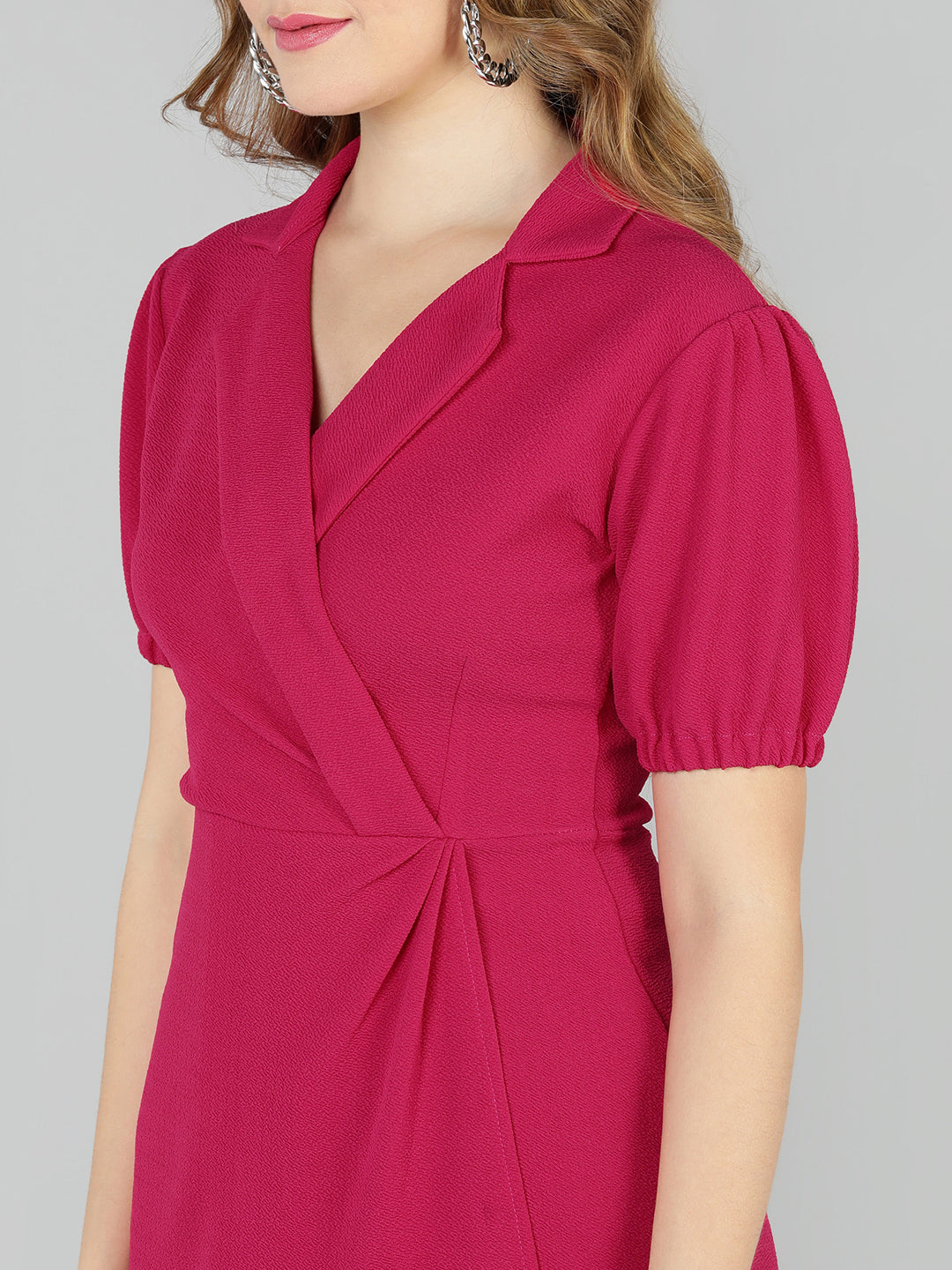 Golden Kite knotch collar wrap dress