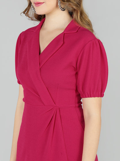 Golden Kite knotch collar wrap dress