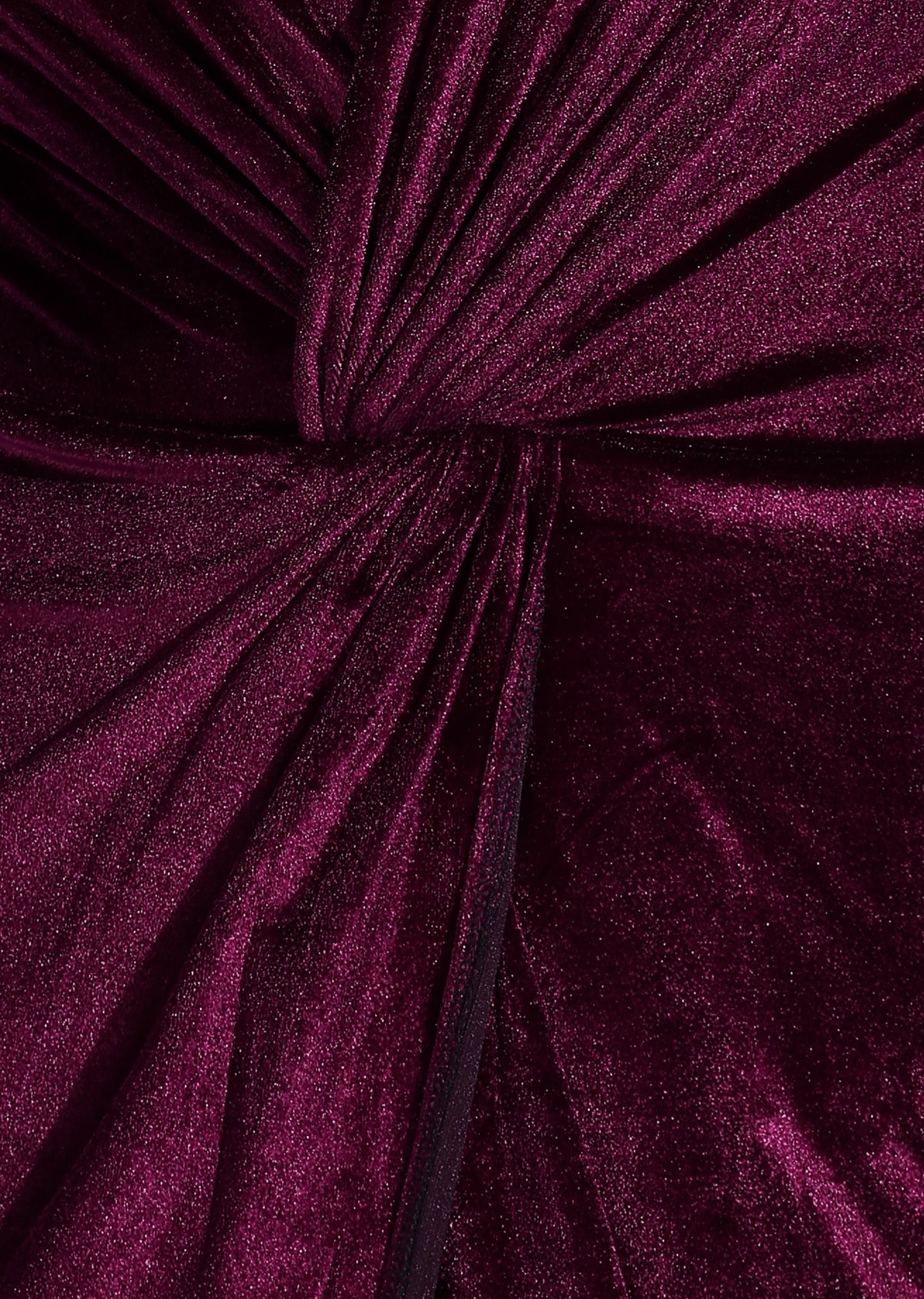 Golden Kite Twisted Knot Front Open Velvet Maxi Dress