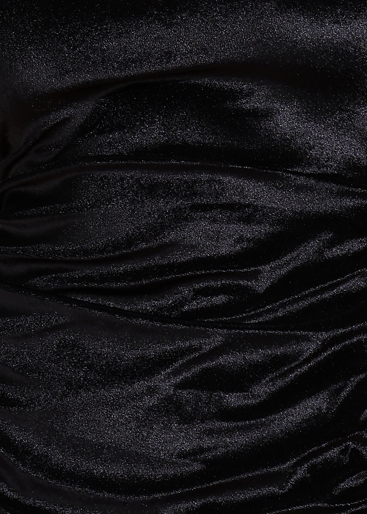 Golden Kite Black Front Gather Fitted Draped Dress