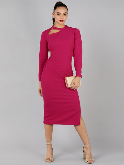 Golden Kite cut-out side slit midi dress