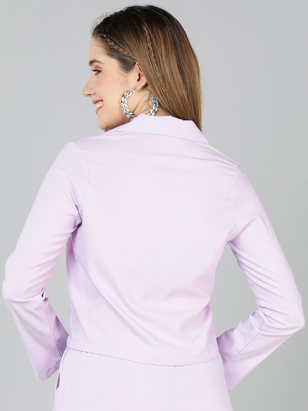 Golden Kite Women Solid Green Knotch Collar  Top,Has a front Button detail