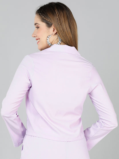 Golden Kite Women Solid Green Knotch Collar  Top,Has a front Button detail