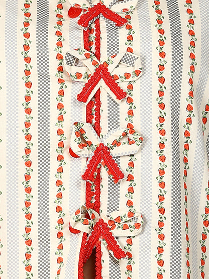 Golden Kite Women’s Cotton Heart Printed Night Suit with Contrast Piping Notch Collar, Piping & Pocket