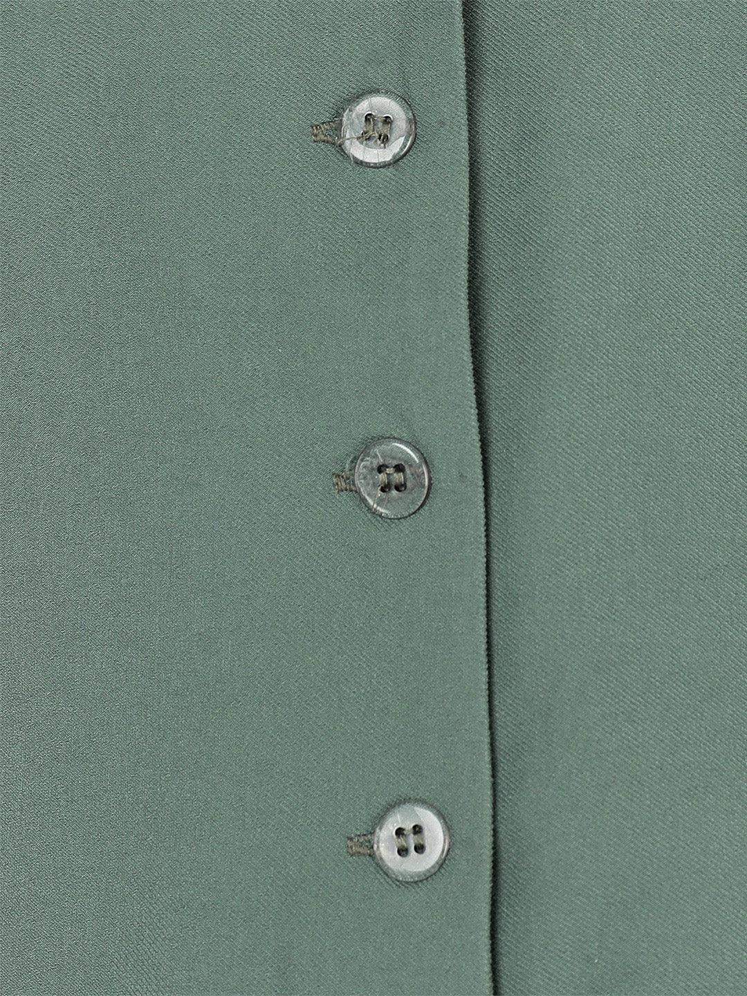 Golden Kite Women Solid Green Knotch Collar  Top,Has a front Button detail