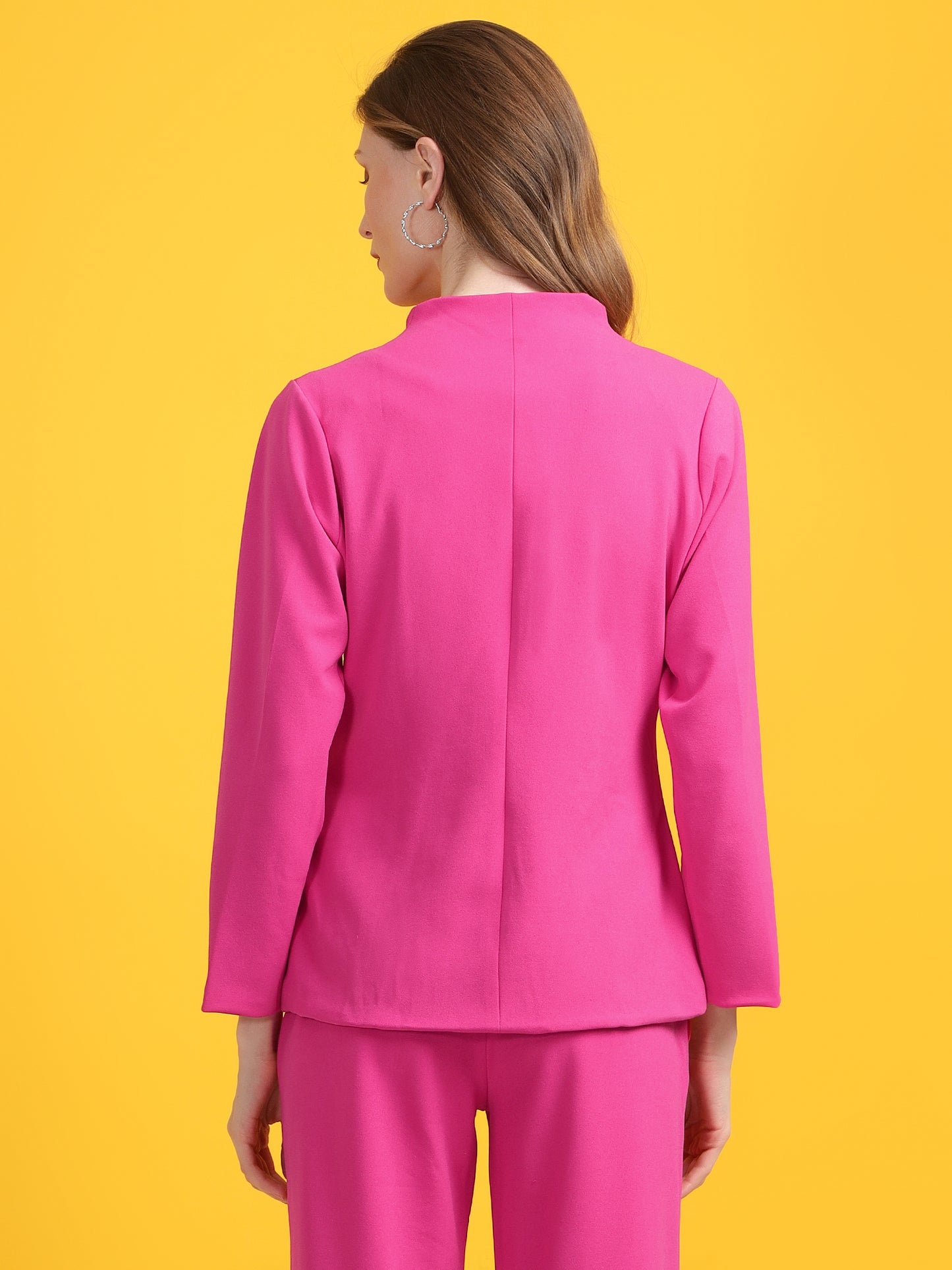 Golden Kite Women Black Solid Single-Breasted One Button Blazer