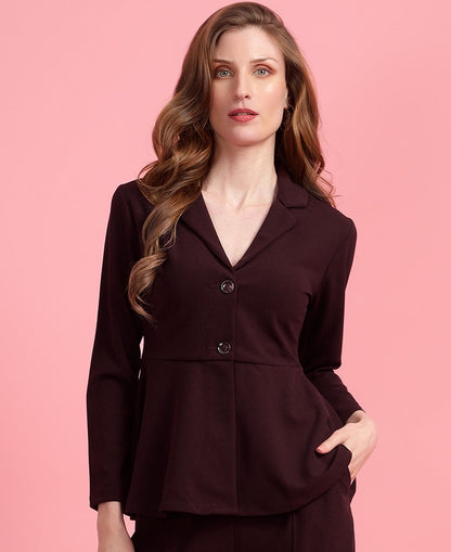 Golden Kite Black Women Solid A-Line Top ,Button Closure Detail