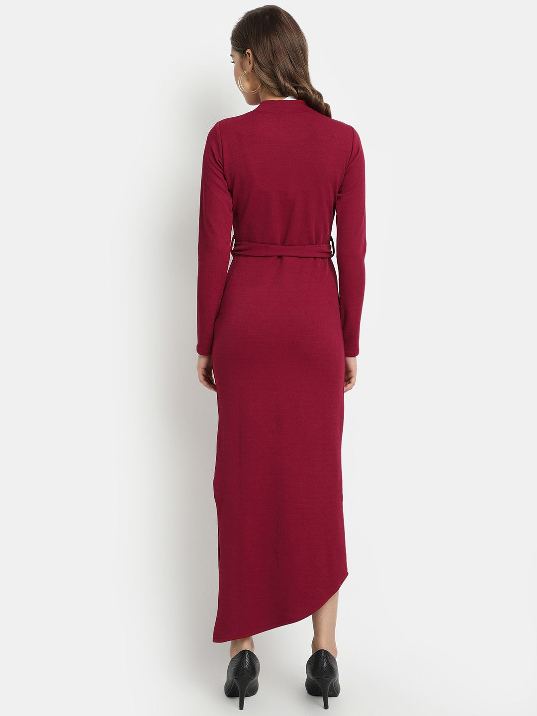 Golden Kite round neck side slit maxi dress